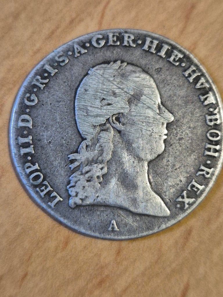 1/4 Kronenthaler (Florijn) Type A Oostenrijk 873/000 Zilver, Vóór koninkrijk, Zilver, Losse munt, Overige waardes