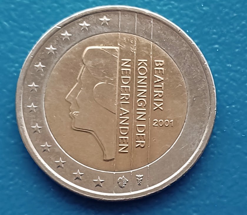 Nederland 2 euro - 2001, Verzenden, Koningin Beatrix, Euro's, Losse munt