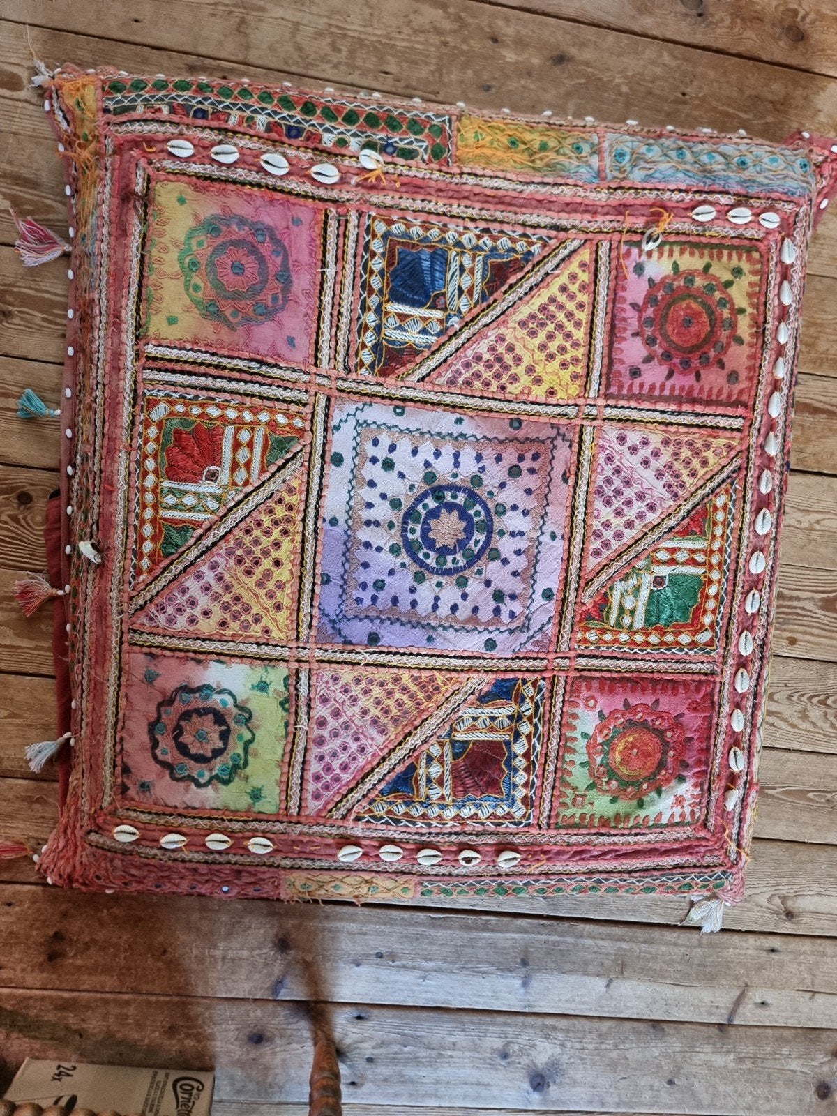 Groot vintage India handwerk vloerkussen lounge, Ophalen