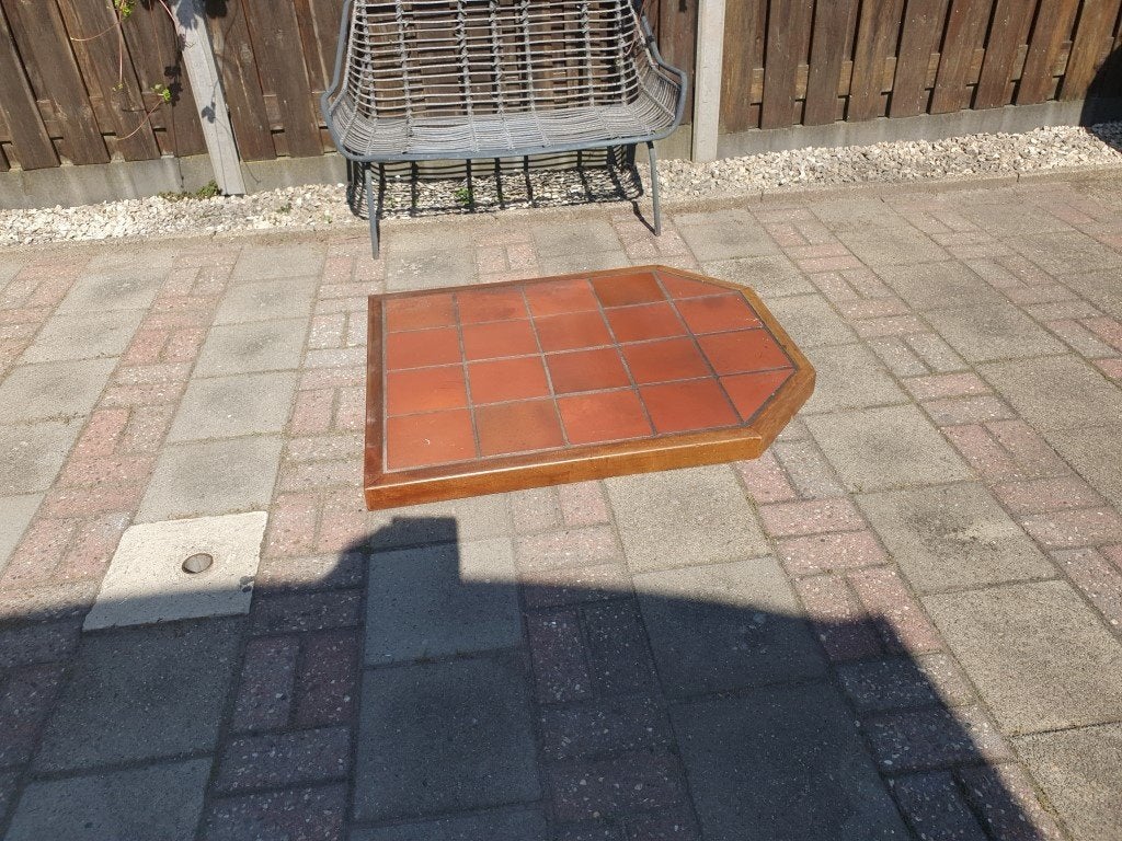 Vlonder met boeren plavuizen voor kachel., Ophalen, 30 cm of meer, Gebruikt, Steen of Klei