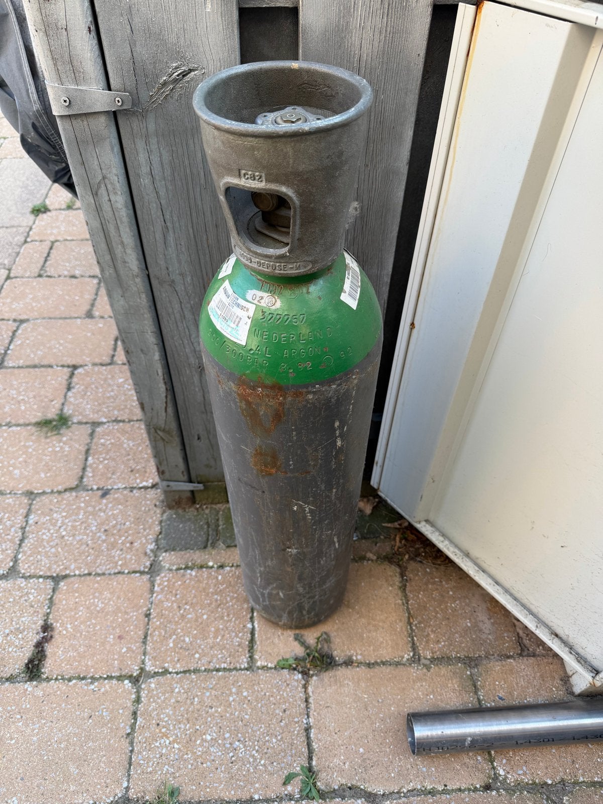 Lege Argon gasfles - niet meer gekeurd, Ophalen