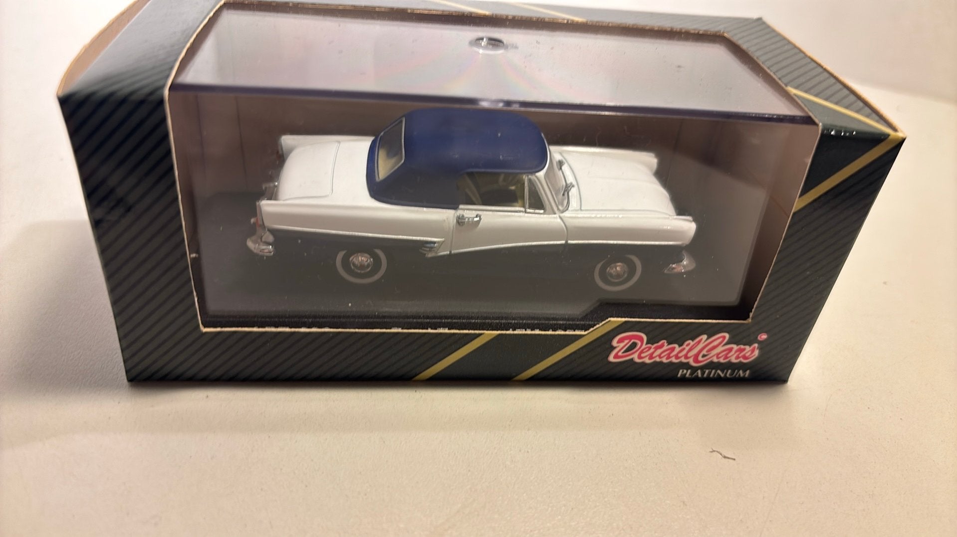 Ford taunus 17m 1957 white soft top detailcars 1.43, Overige merken, Auto, Ophalen of Verzenden, A