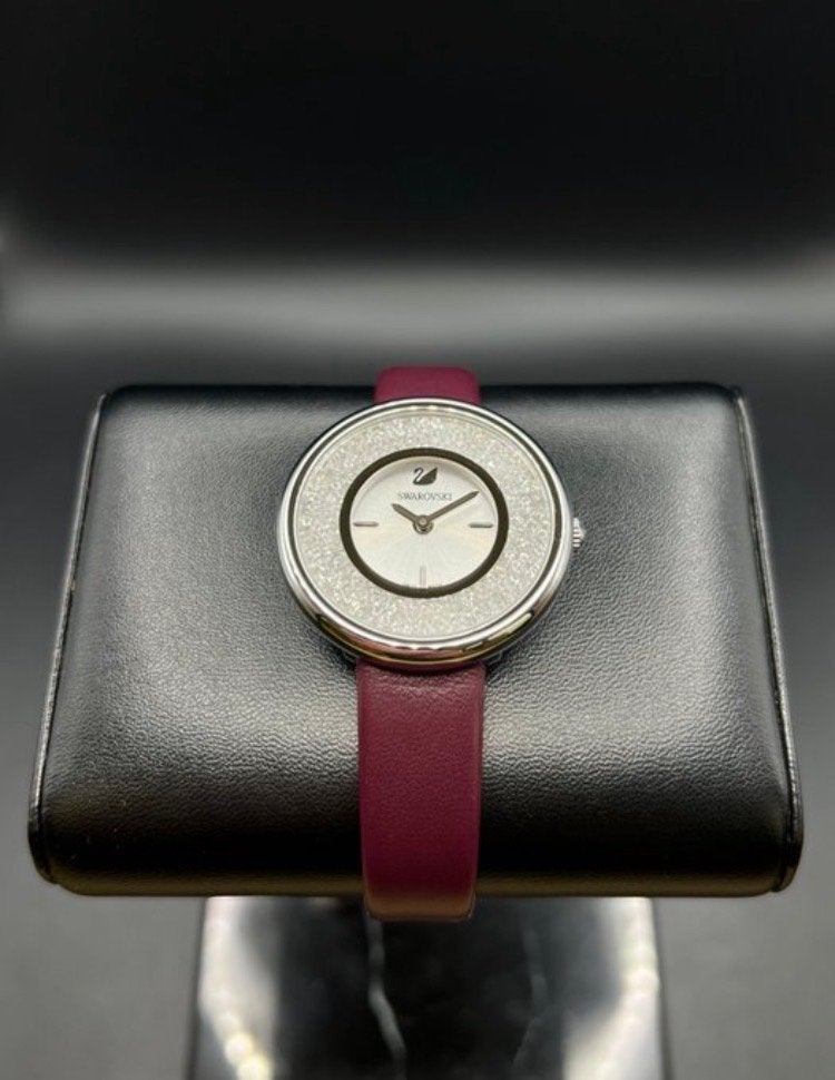 Swarovski Crystalline Horloge Dames, Overige merken, Leer, Staal, Polshorloge