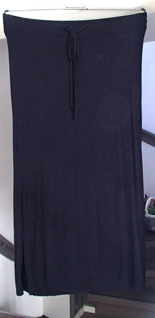 SAPP ROK LANG MT L KATOEN TRICOT, Zwart, Maat 42/44 (L), Ophalen of Verzenden, Zo goed als nieuw