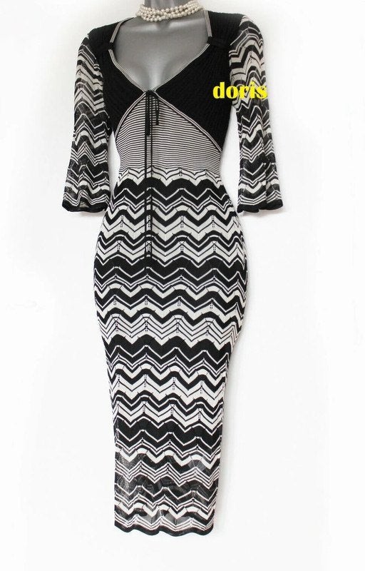 Karen Millen vinateg  jurk maat 1/36, Karen Millen, Ophalen of Verzenden, Zo goed als nieuw, Knielengte