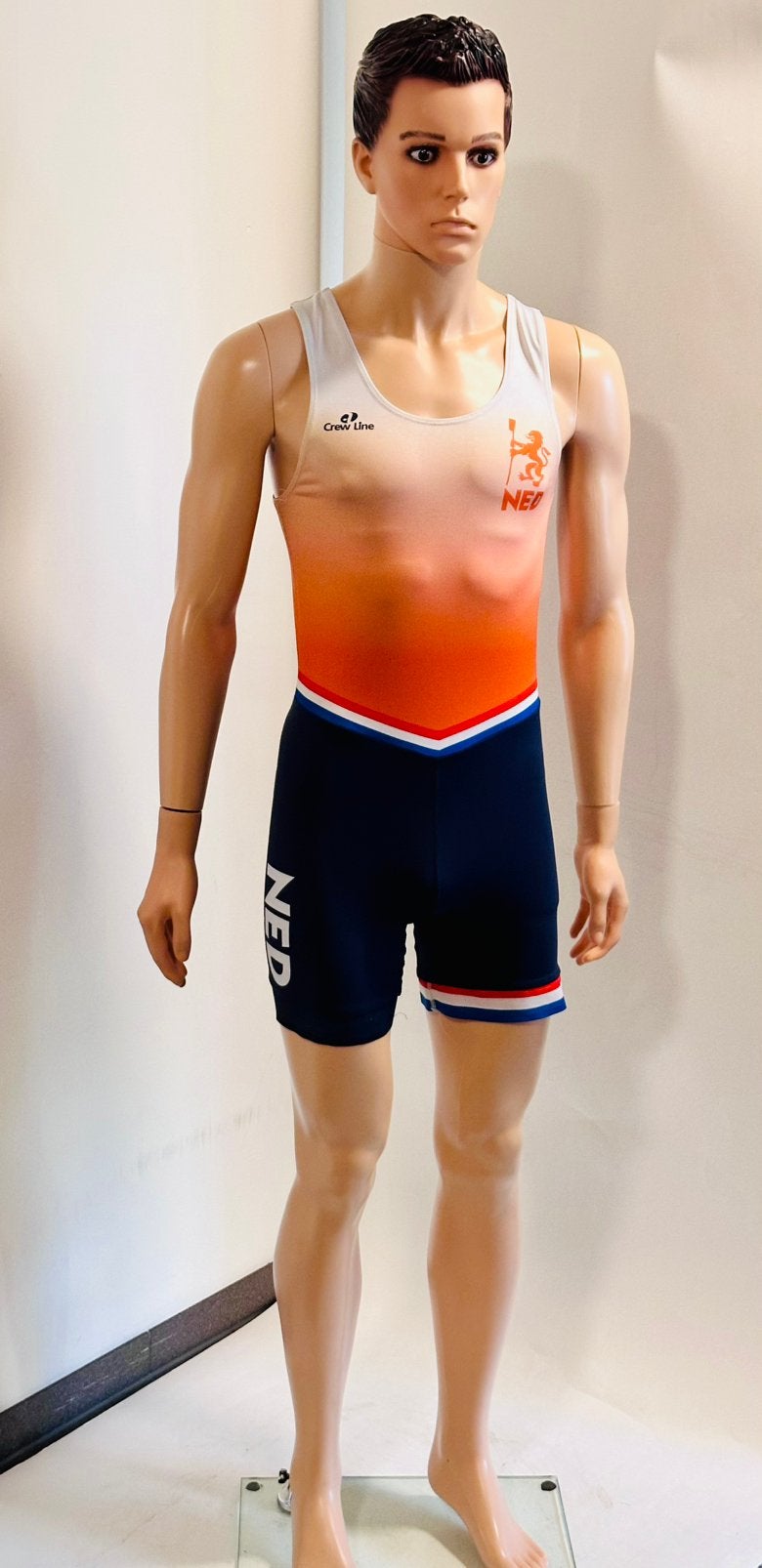 Roeipak snelpak speedsuit treesuit skinsuit lycra maat L, Maat 52/54 (L), Blauw, Overige typen, Ophalen of Verzenden