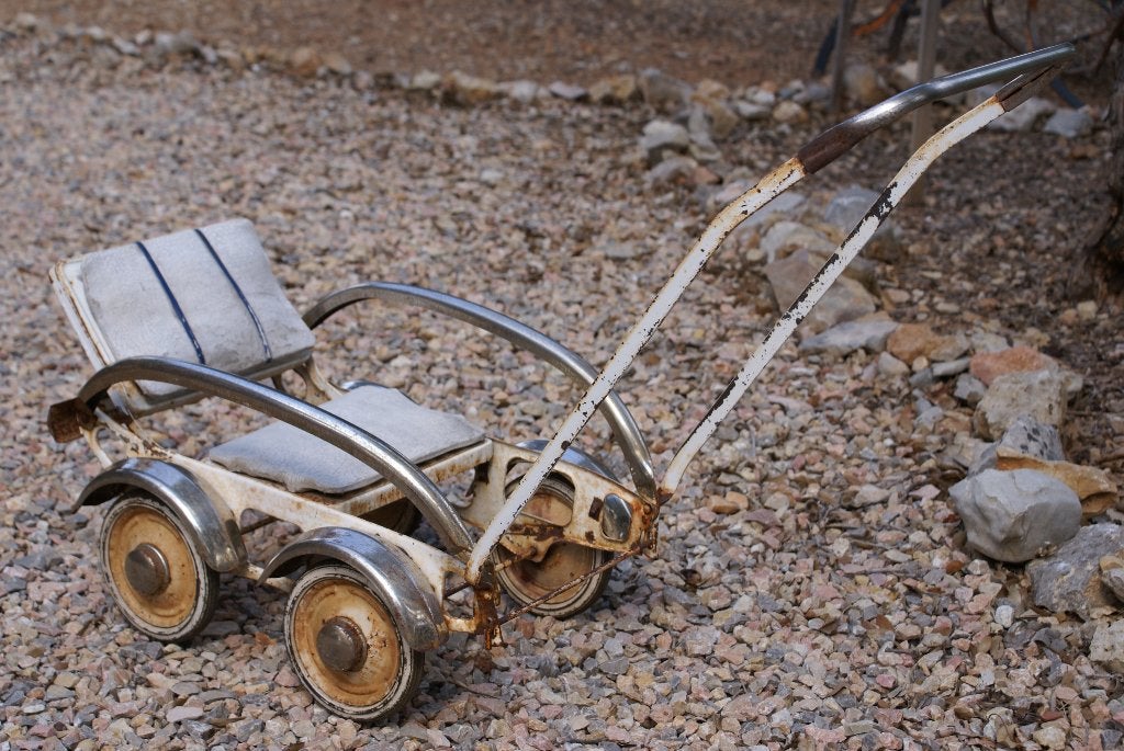 Brocante - Puike poppenwagen!, Ophalen of Verzenden, Gebruikt, Duwvoertuig