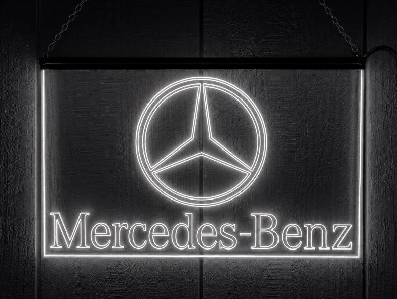 Led bord Mercedes Benz, Verzamelen, Ophalen of Verzenden, Nieuw, Reclamebord