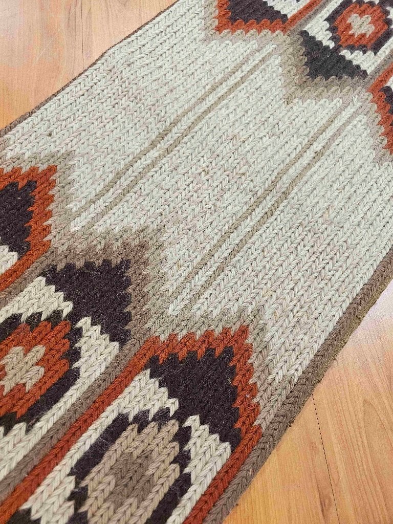 Vloerkleed geometrisch patroon 100/40 cm, Minder dan 50 cm, Gebruikt, 100 tot 150 cm, Etten-Leur