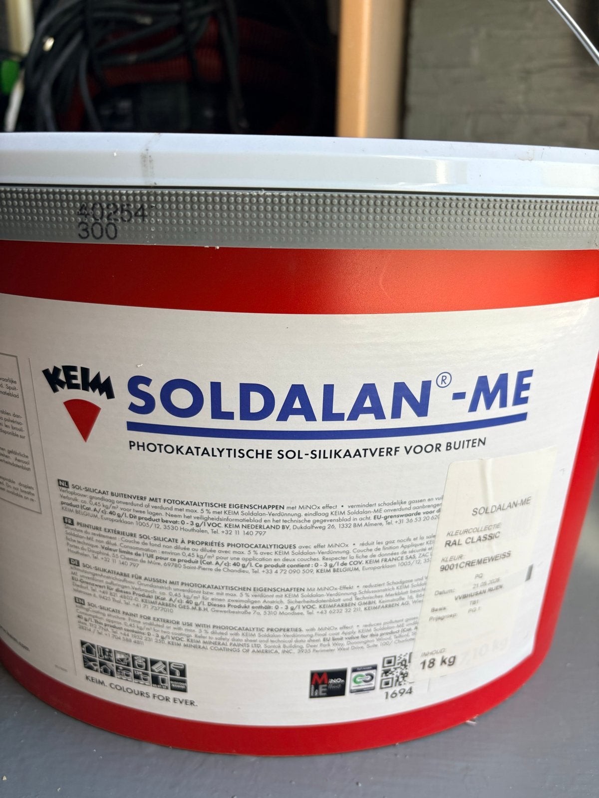 KEIM Soldalan ME - 18 kg - RAL 9001 (Cremewit), Ophalen, Wit, Nieuw, Verf