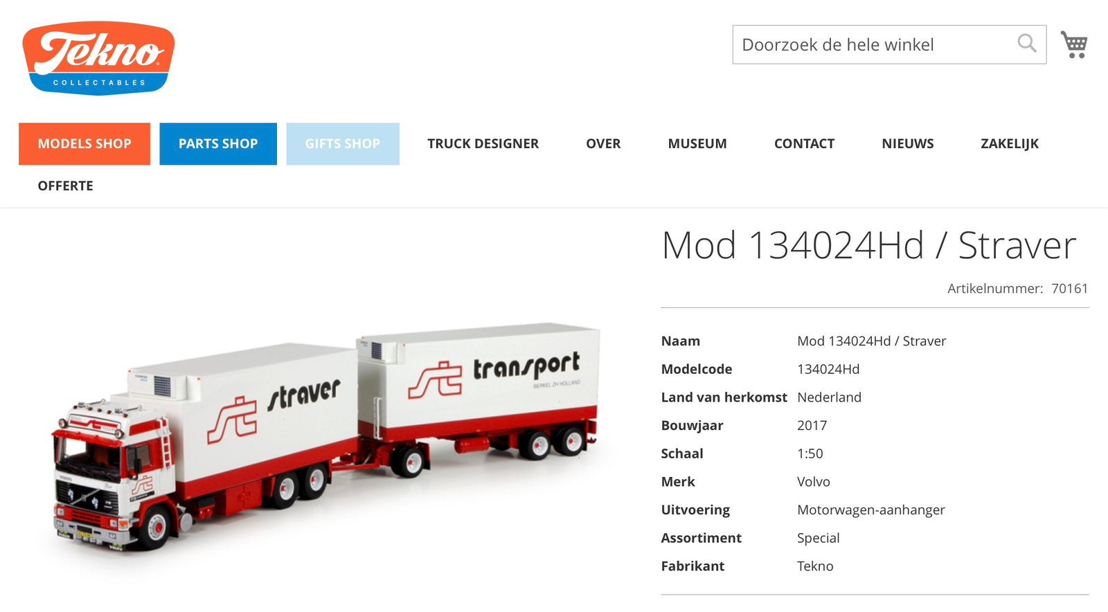 Gezocht Tekno Volvo F12 Combi Straver Transport., Ophalen of Verzenden, Zo goed als nieuw, Bus of Vrachtwagen, Tekno