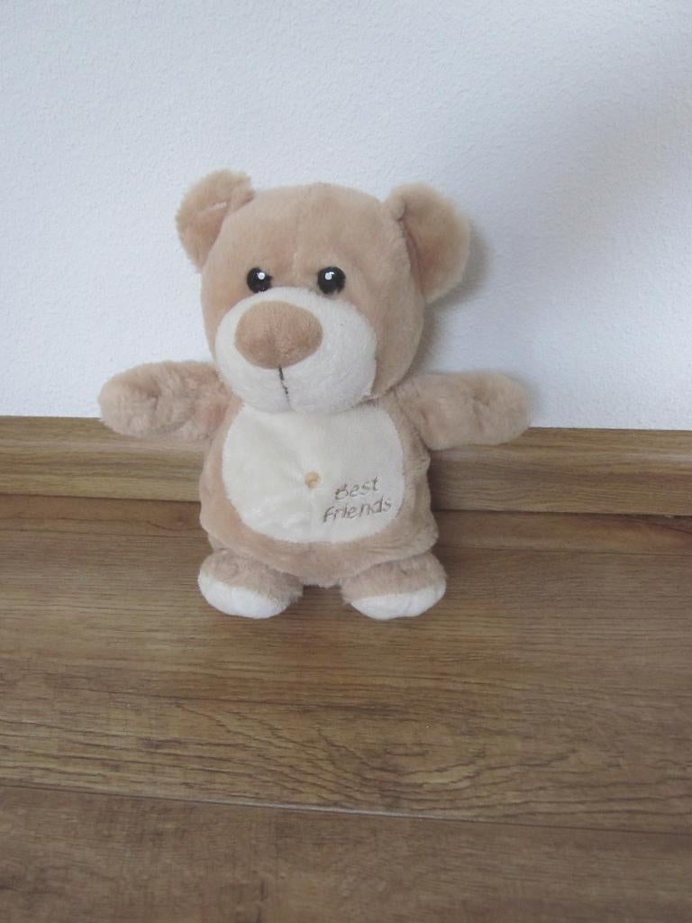 Nicotoy Simba Toys lichtbruin-wit Best Friends beer handpop, Overige karakters, Beer, Ophalen of Verzenden, Zo goed als nieuw