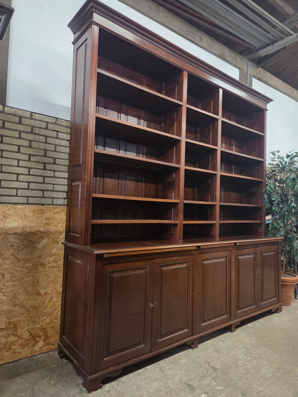 prachtige XL luxe bibliotheekkast ~ boekenkast ~ wandkast, Ophalen, Met deur(en), 200 cm of meer, Zo goed als nieuw