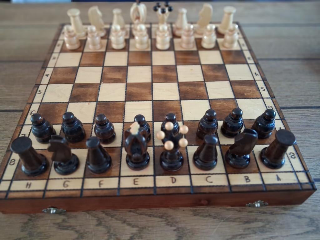 Schaakspel schaken in koffer groot, Ophalen of Verzenden, Zo goed als nieuw
