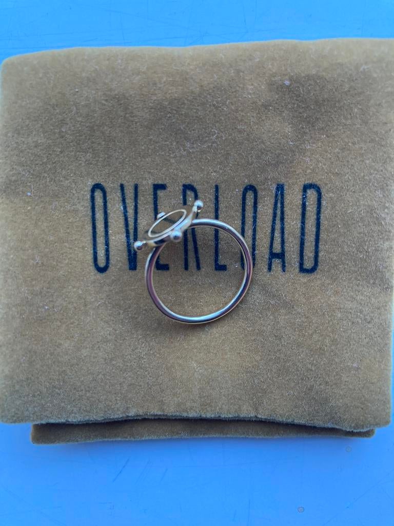 Overload Studios Blind Compass ring 14 k solid gold 17, Nieuw, Ophalen of Verzenden, 17 tot 18, Dame of Heer