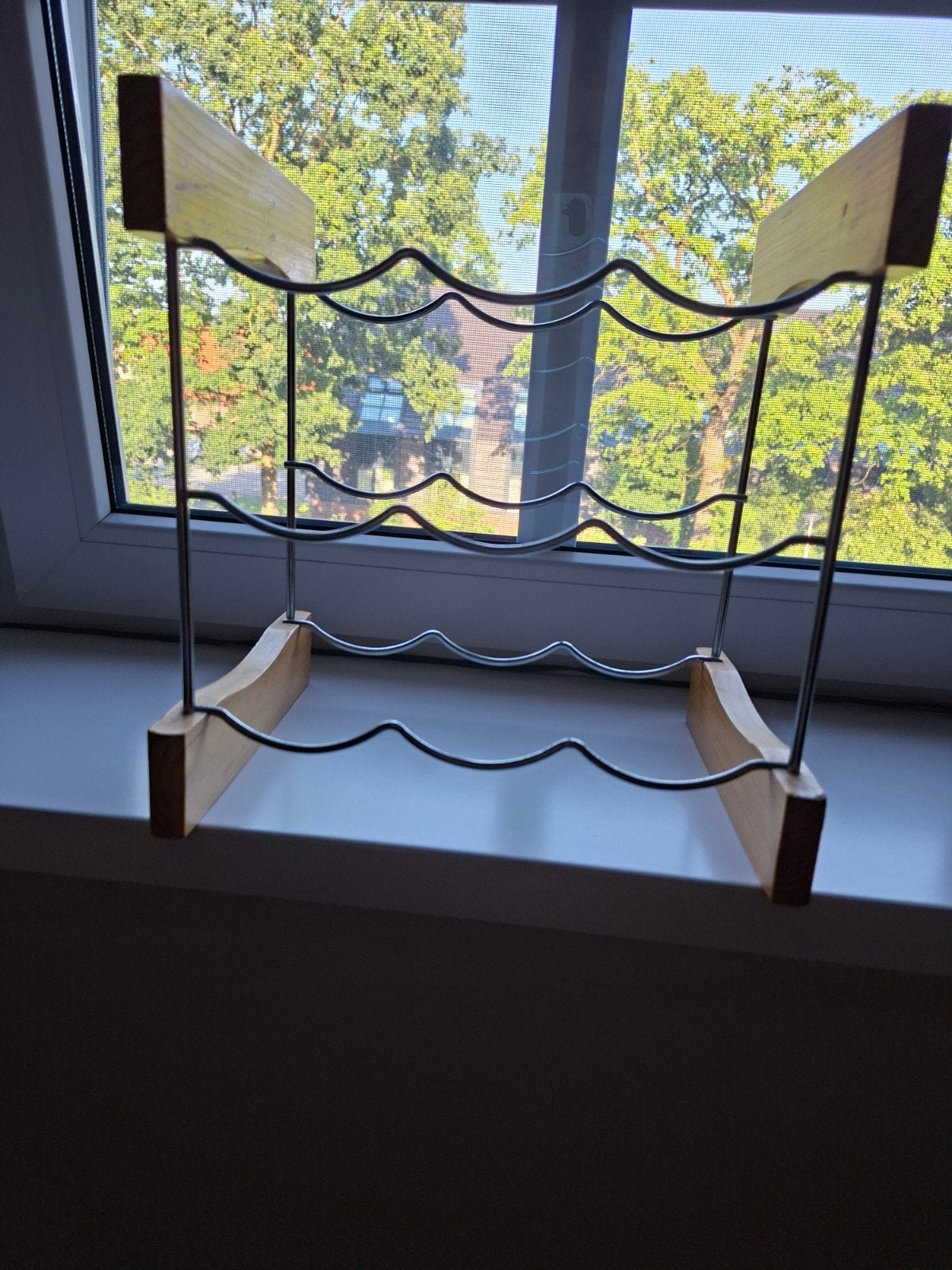Wijnrekje - flessenrek voor 9 flessen, Ophalen of Verzenden, Gebruikt, Metaal, 5 tot 15 flessen