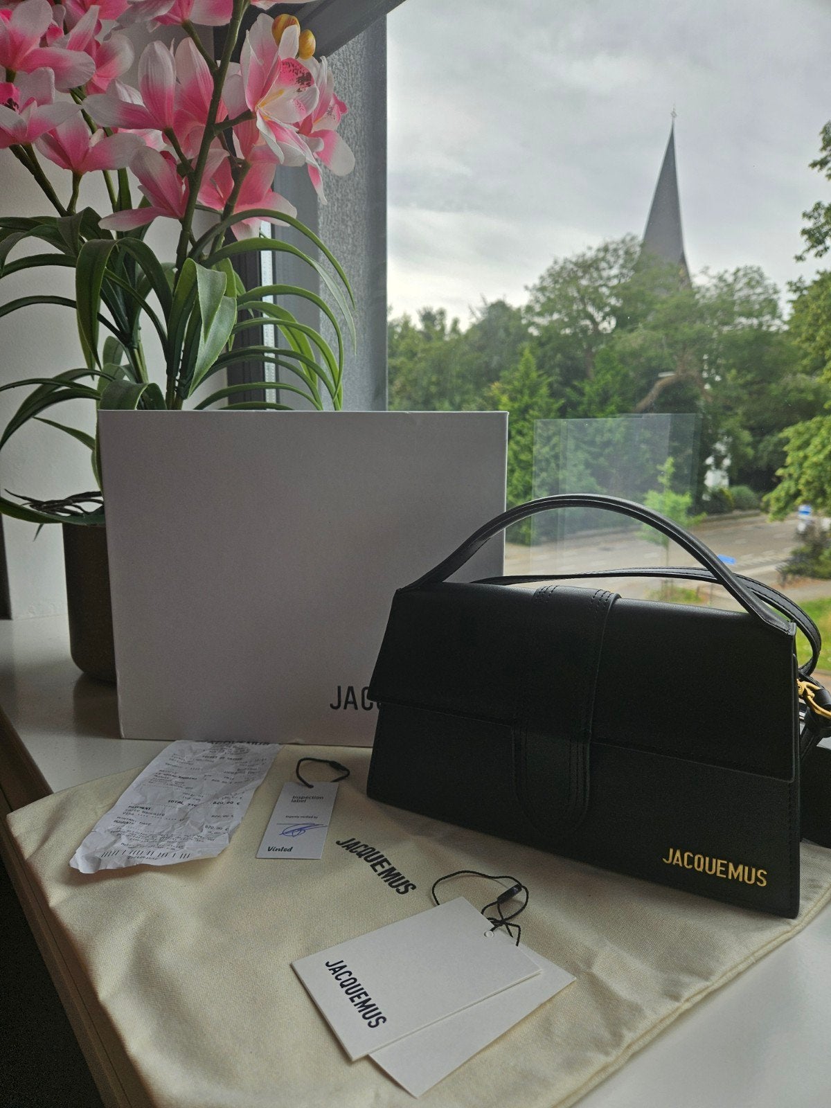 Jacquemus Le grand Bambino tas - Zwart, Ophalen of Verzenden, Zo goed als nieuw, Zwart, Handtas