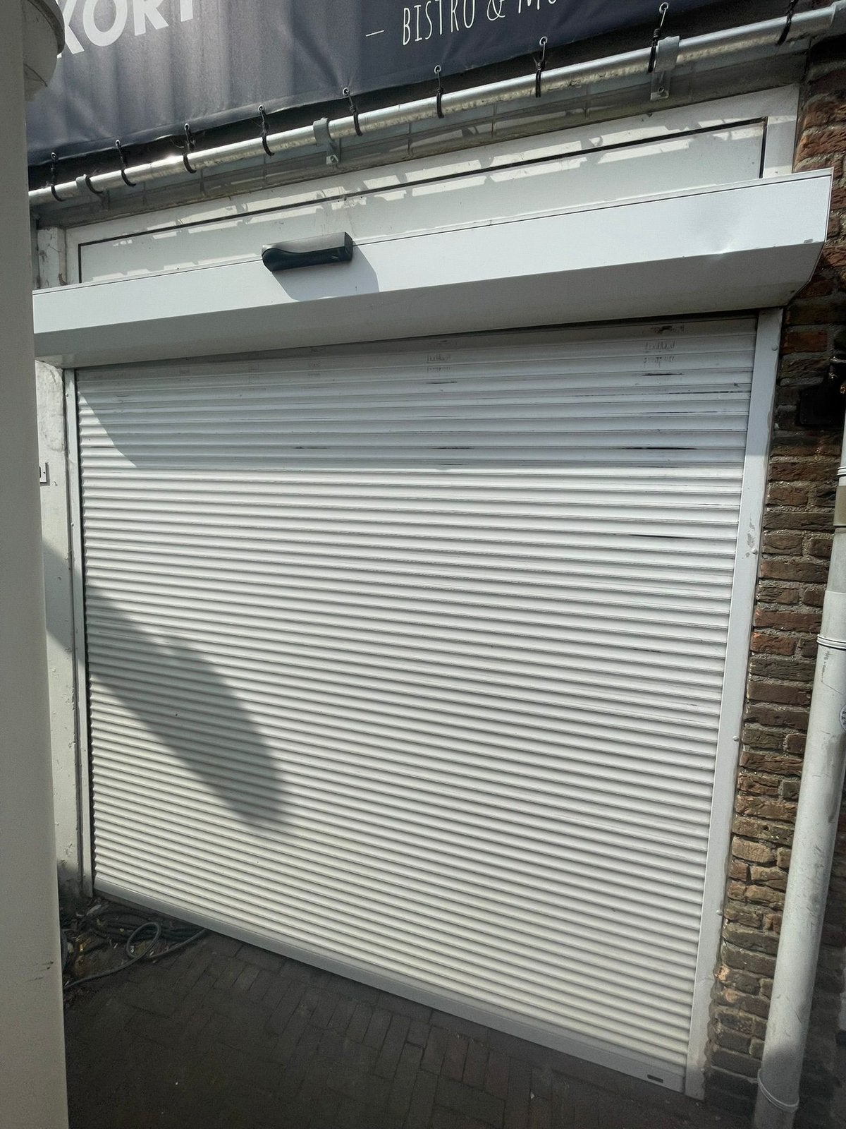 Harol deurrolluik 2 stuks, Doe-het-zelf en Verbouw, Rolluiken, Ophalen, Gebruikt, Wit, 200 cm of meer