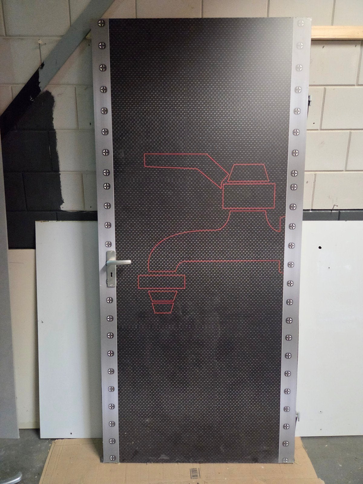 Erg zware branddeur 208.5x96 met stalen deurposten, Ophalen, Gebruikt, 80 tot 100 cm, Binnendeur