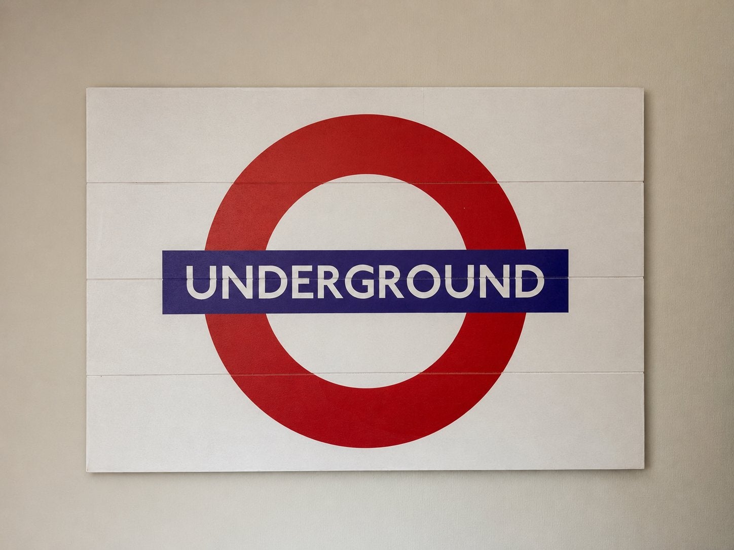 Houten wanddecoratie UNDERGROUND, Ophalen of Verzenden