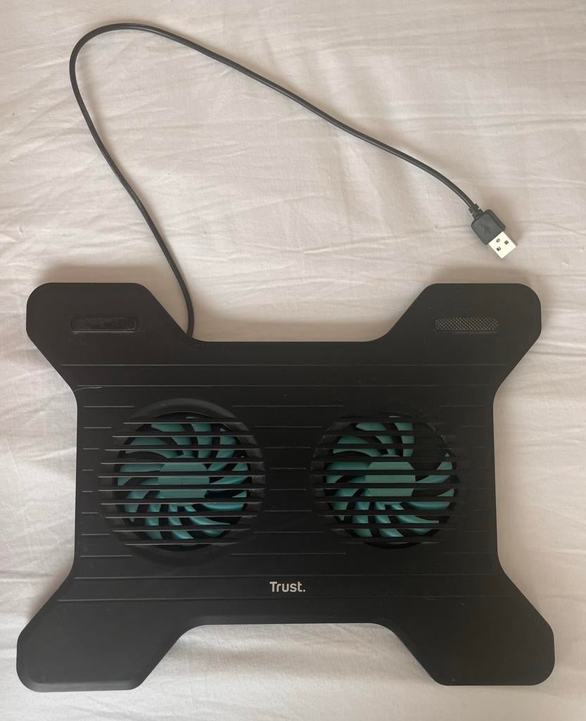 Trust Laptop Koeler met Dubbele Ventilator, Ophalen, Gebruikt, In hoogte verstelbaar