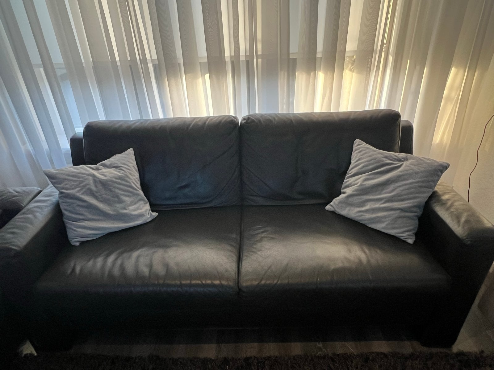 Topform 2,5-zitsbank donkerbruin leer - Eijerkamp, Ophalen, Gebruikt, 150 tot 200 cm, Tweepersoons