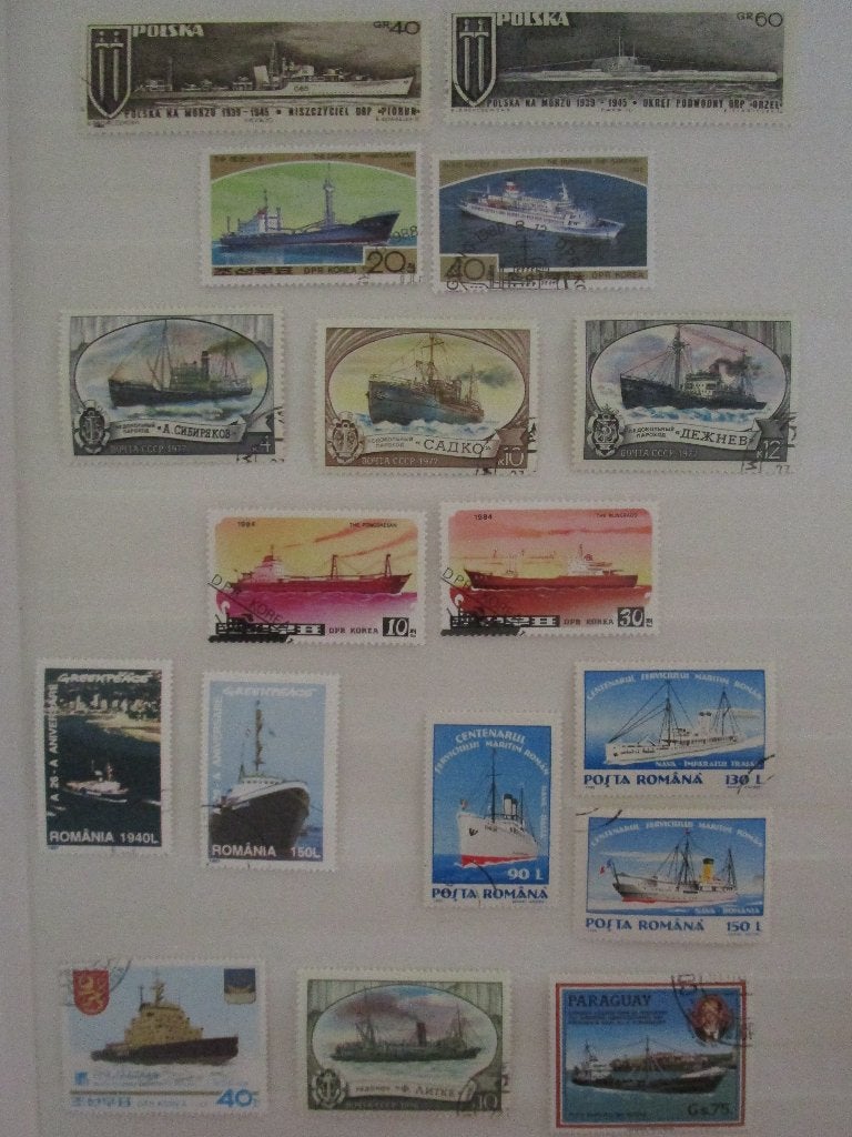 50 Thema postzegels Schepen/Boten, Verzenden, Gestempeld, Overige thema's