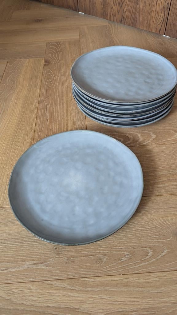 Xenos Toscane 8x dinerborden lichtblauw, Ophalen, Nieuw, Bord