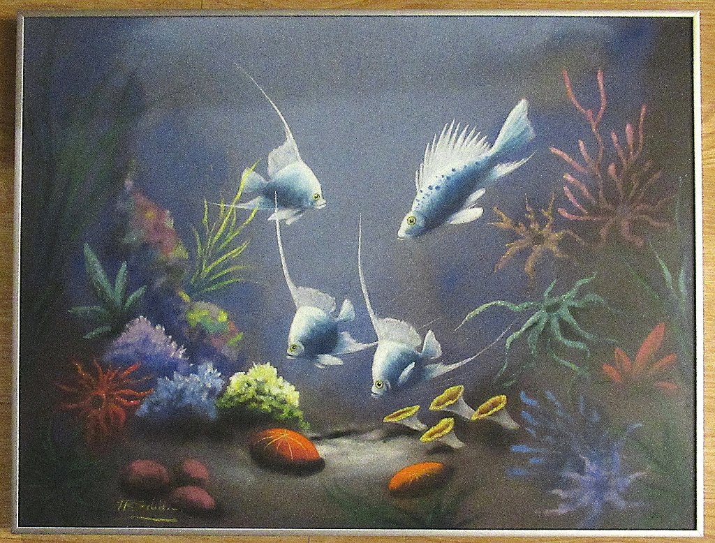 Lithografisch kunstwerk poster naar schilderij onder glas., Ophalen, 50 tot 75 cm, Zo goed als nieuw, Schilderij