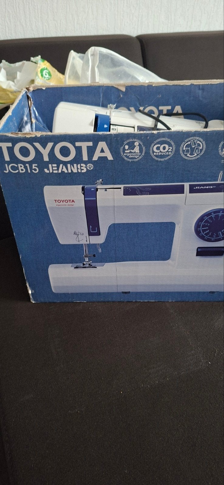 Toyota JCB15 Jeans Naaimachine - Perfect voor beginners!, Ophalen of Verzenden, Gebruikt, Naaimachine, Overige merken