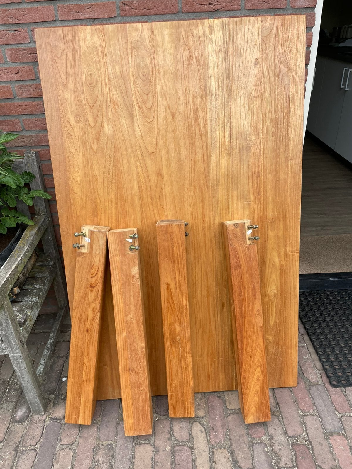 Houten Eettafel teak 140x90, Huis en Inrichting, Ophalen, Gebruikt, 100 tot 150 cm, Teakhout