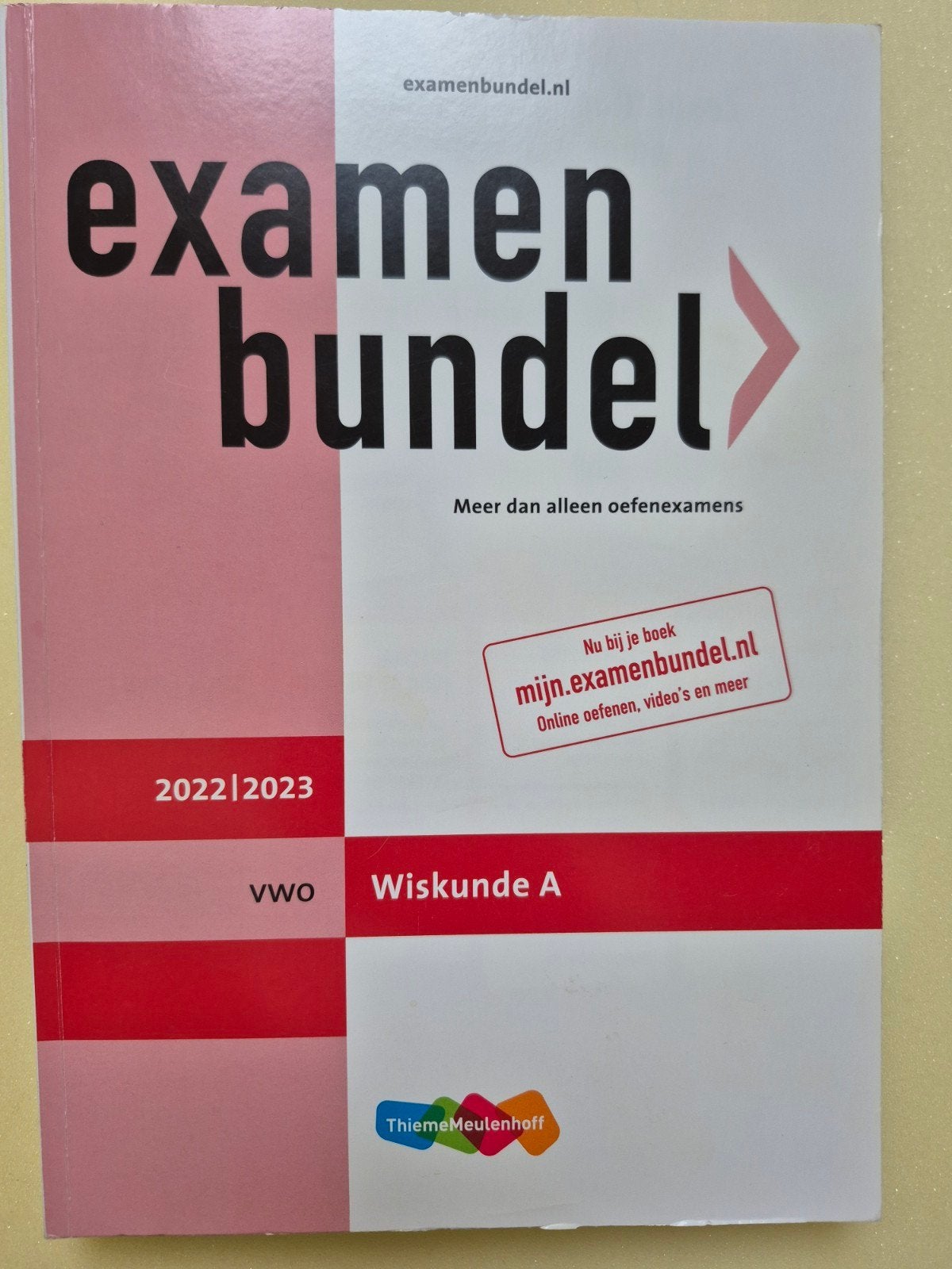 Examenbundel VWO Wiskunde A, Boeken, VWO, Wiskunde A, ThiemeMeulenhoff, Ophalen of Verzenden