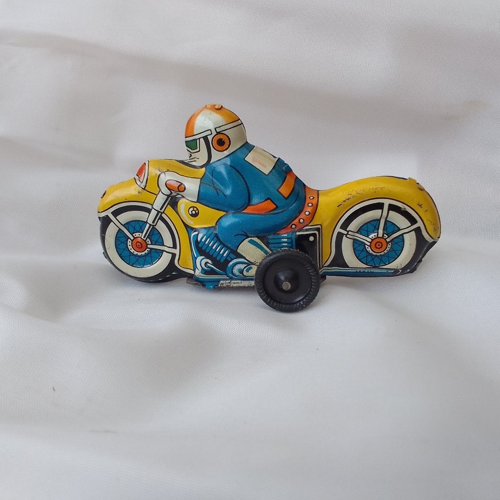 Jaren '50/'70 blikken speelgoed motorfiets Japan, Ophalen of Verzenden
