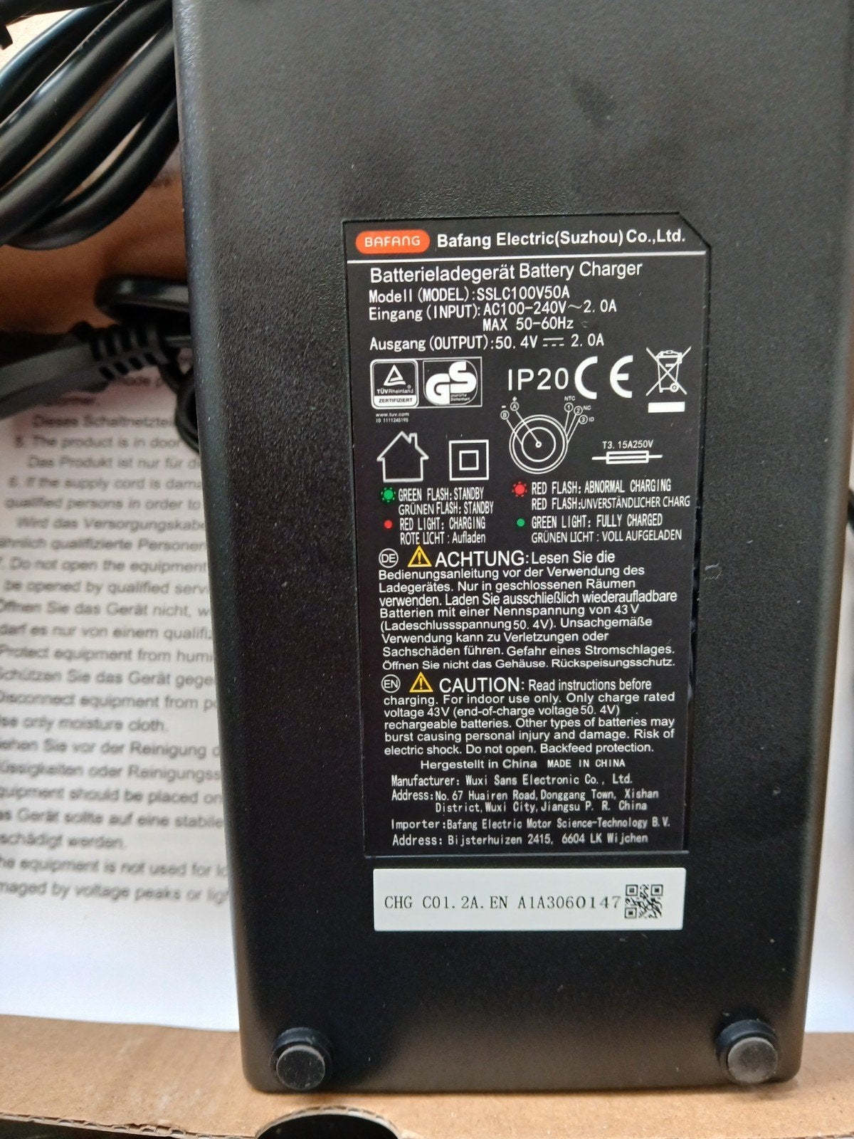 Splinternieuwe bafang 50.4 V 2A lader, Ophalen of Verzenden, Nieuw