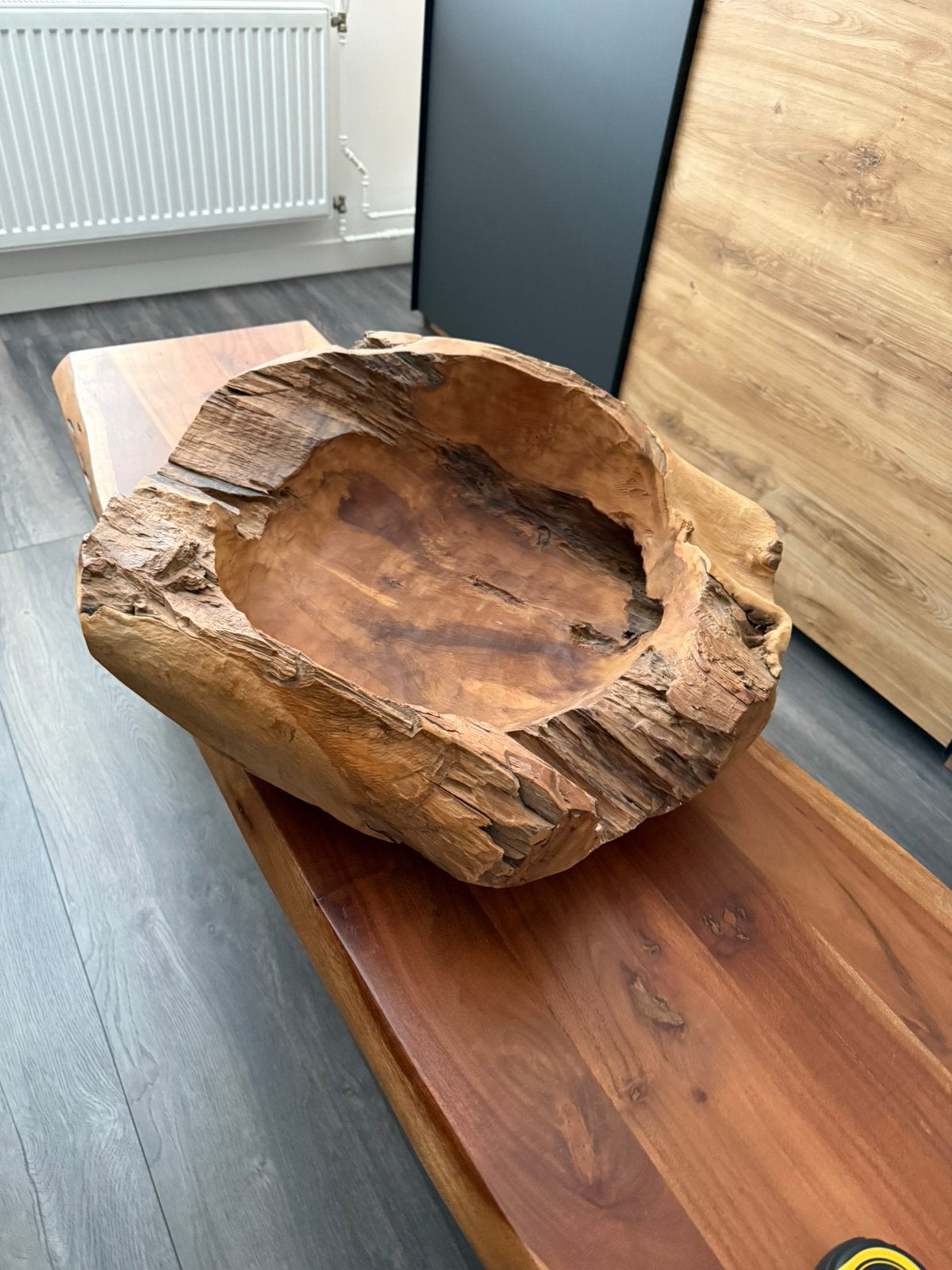 Houten schaal, Ophalen, Zo goed als nieuw, Rond, Hout