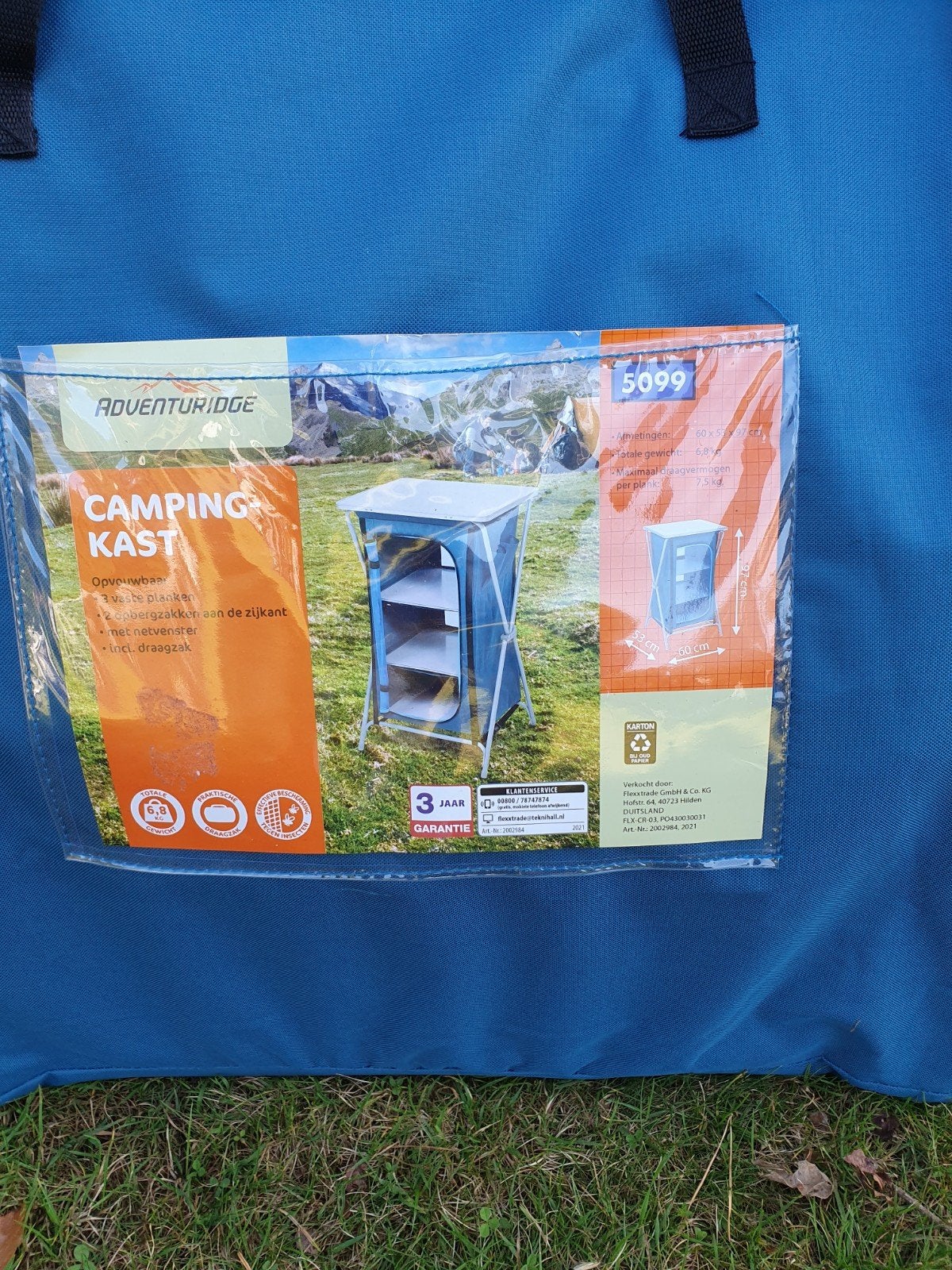 campingkast, Ophalen