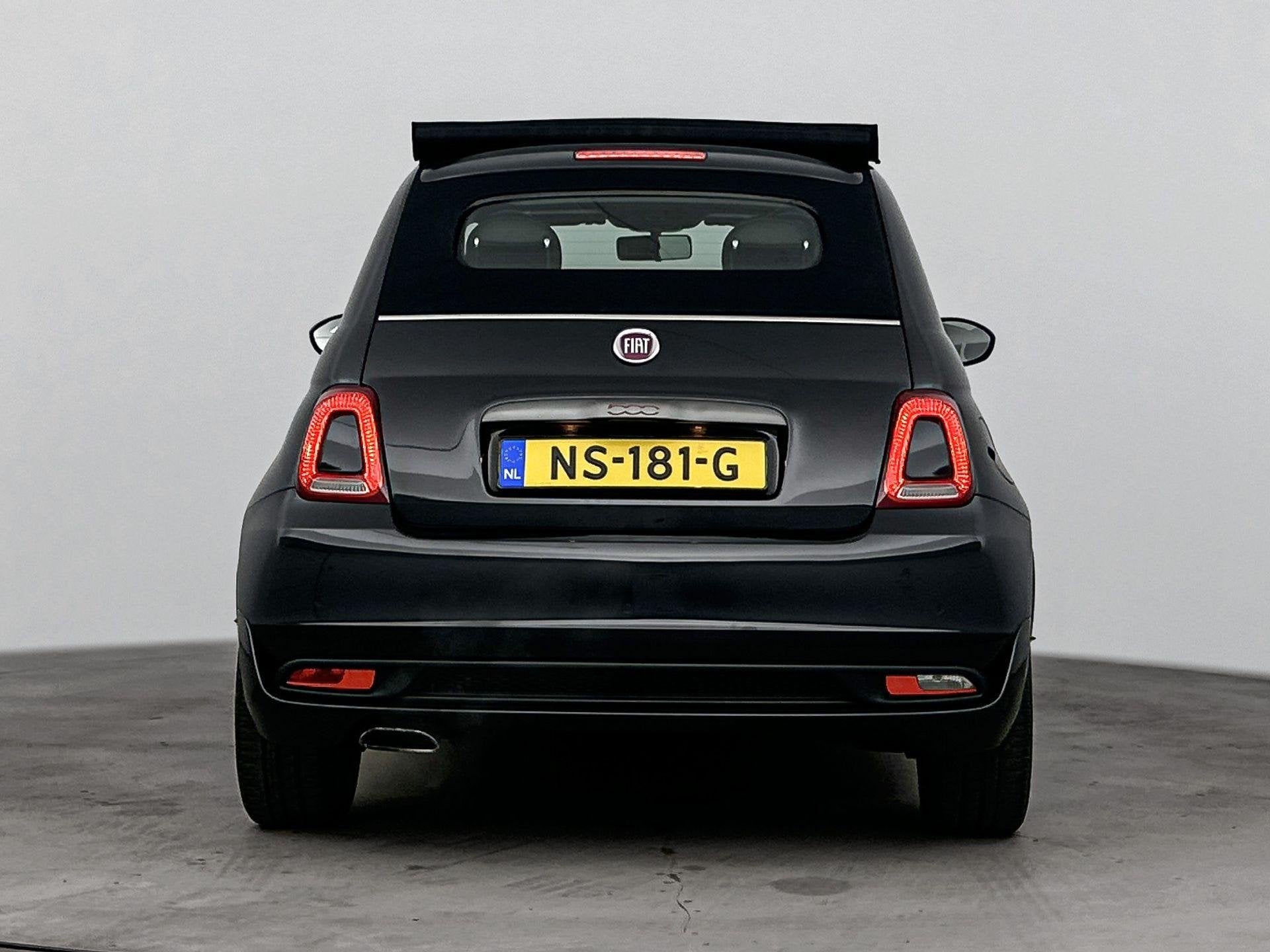 Fiat 500 C 0.9 TwinAir Turbo Sport | LEDER | NAVIGATIE | LMV, Auto diversen, Cabriolet, 875 cc, Zwart, Handgeschakeld
