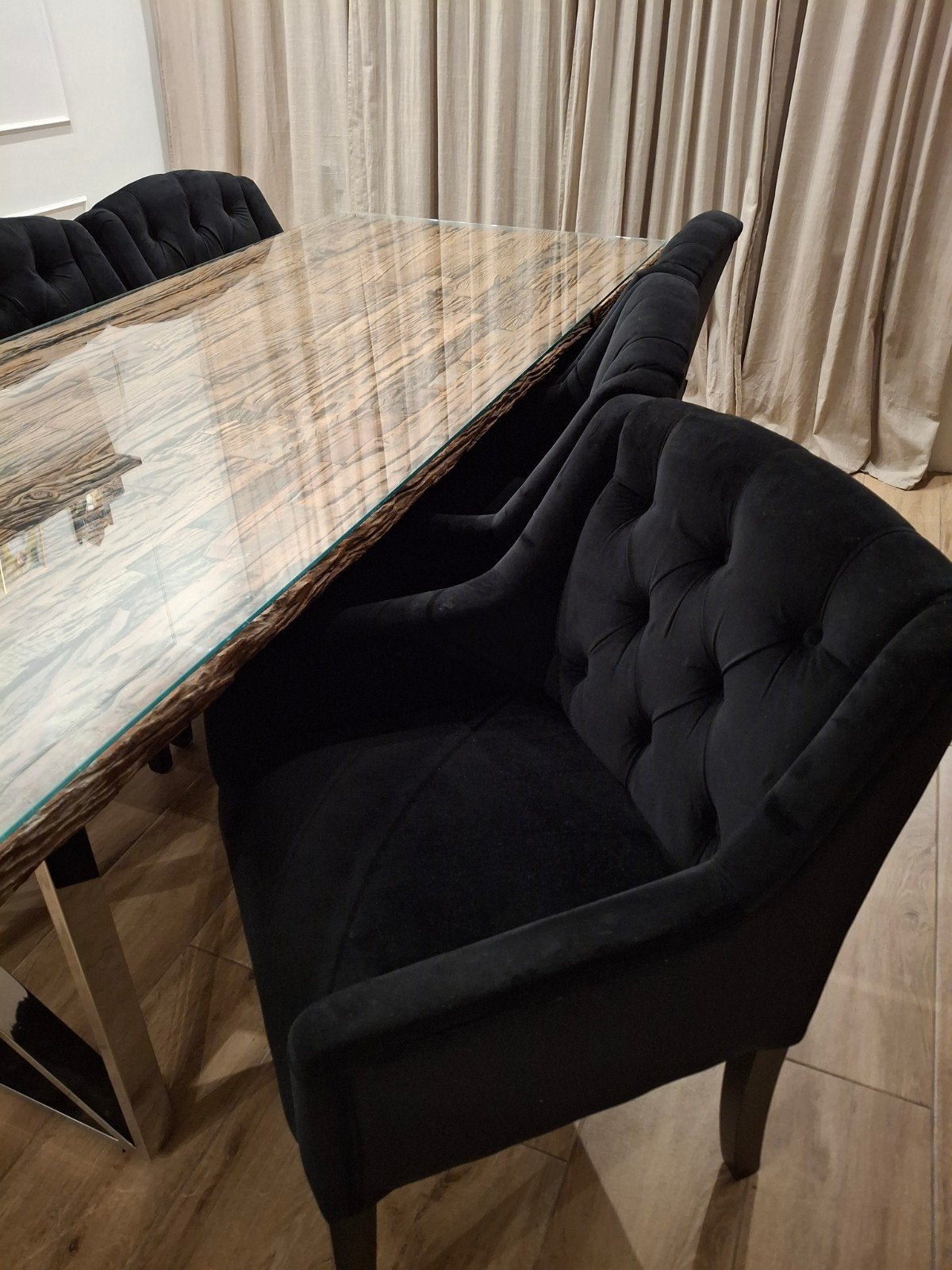 6 dubbelman eettafel stoelen, Ophalen, Gebruikt