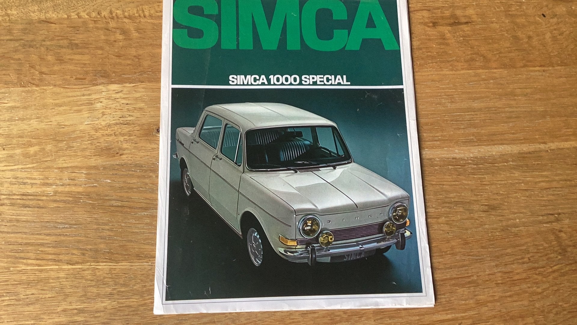 Simca 1000 Special leaflet 1968, Ophalen of Verzenden, Zo goed als nieuw, Overige merken