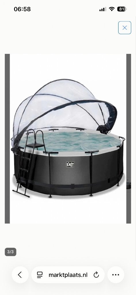 Zwembad 366x122 intex, Gebruikt, 200 tot 300 cm, Rond, Opzetzwembad