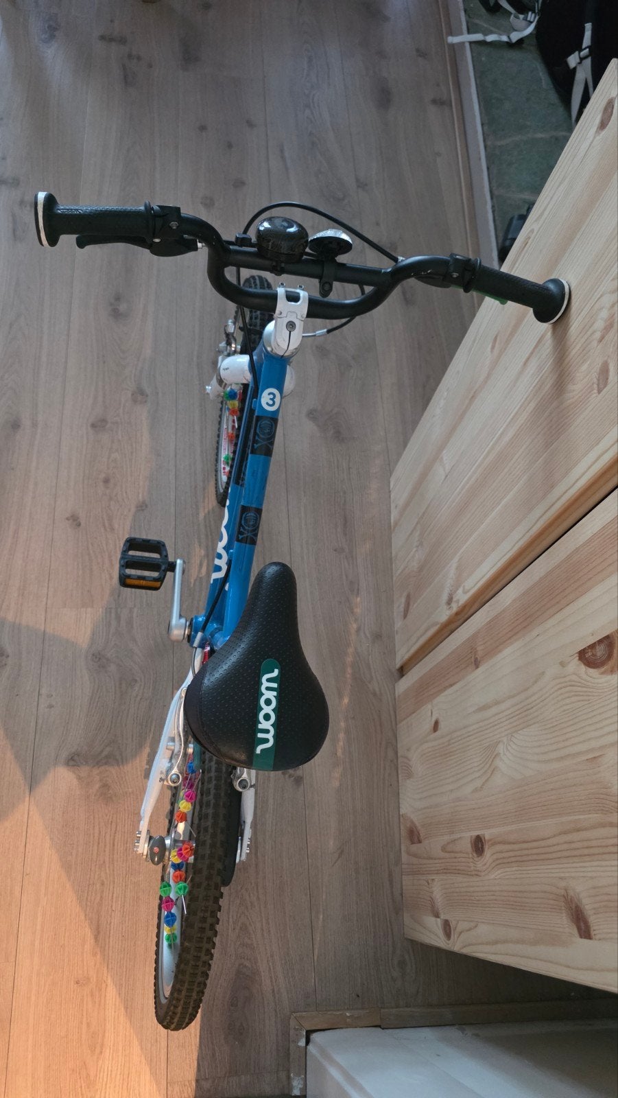 Woom Go 3 Kinderfiets - Nieuwstaat uit 2024, 16 tot 20 inch, Velgrem, Ophalen of Verzenden, Zo goed als nieuw