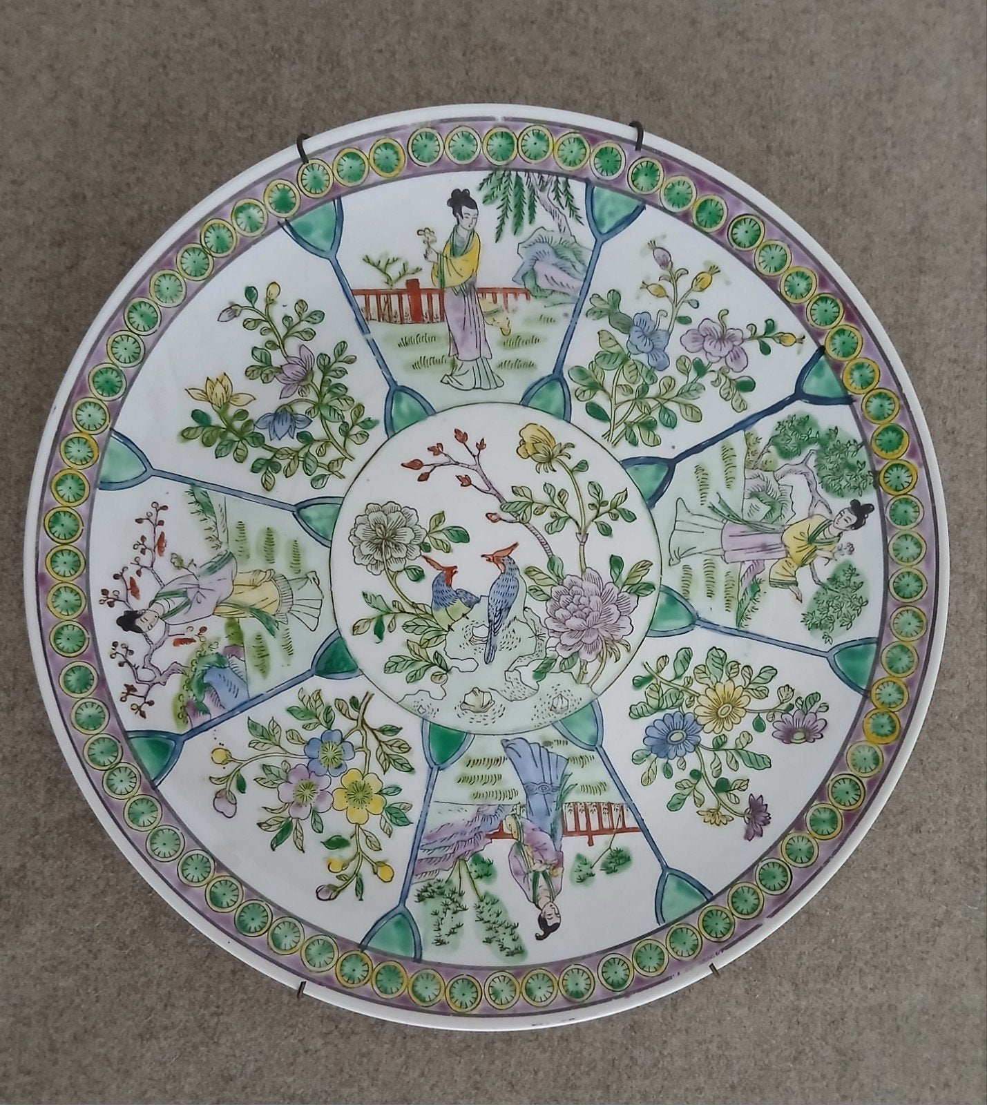 vintage Rose Medaillion Chinese porseleinen schotel,  bord, Antiek en Kunst, Ophalen of Verzenden