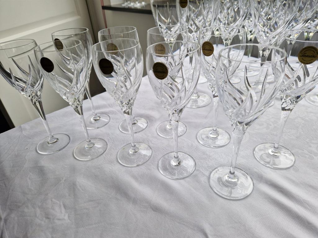 10 sherry /port/ likeurglazen 18 cm hoog toscane kristal AH, Glas of Glazen, Ophalen of Verzenden, Overige stijlen, Glas