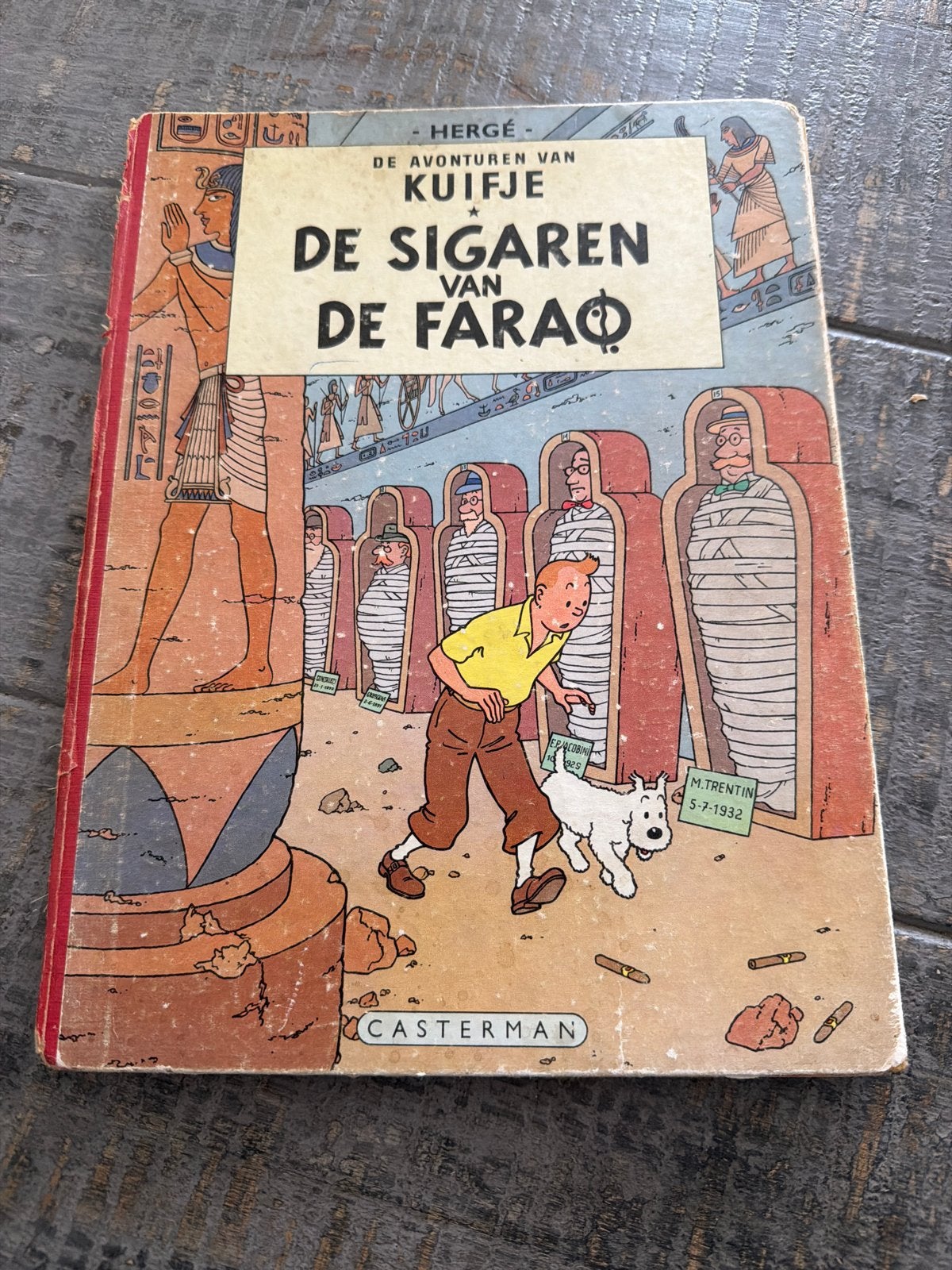 Kuifje - De Sigaren van de Farao - Hardcover - 1955, Eén stripboek, Ophalen of Verzenden, Gelezen