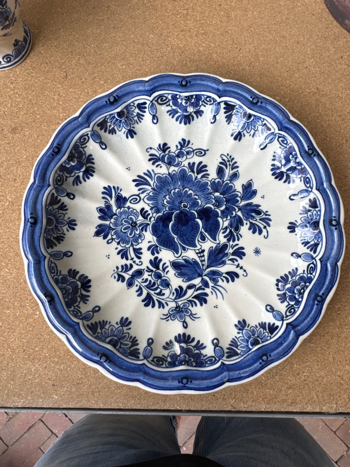 Antiek Delfts Blauw Wandbord - Handgeschilderd, Antiek en Kunst, Ophalen