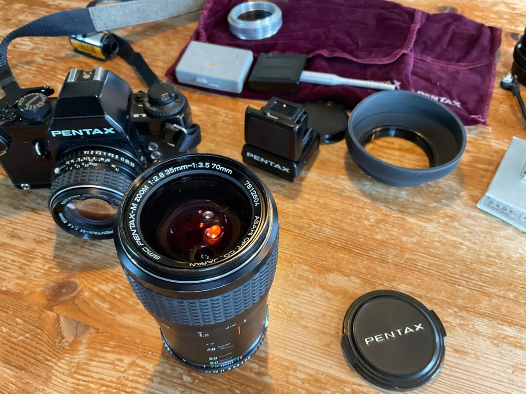 Pentax ILX met extra lenzen, Audio, Tv en Foto, Fotocamera's Analoog, Ophalen of Verzenden, Spiegelreflex, Pentax