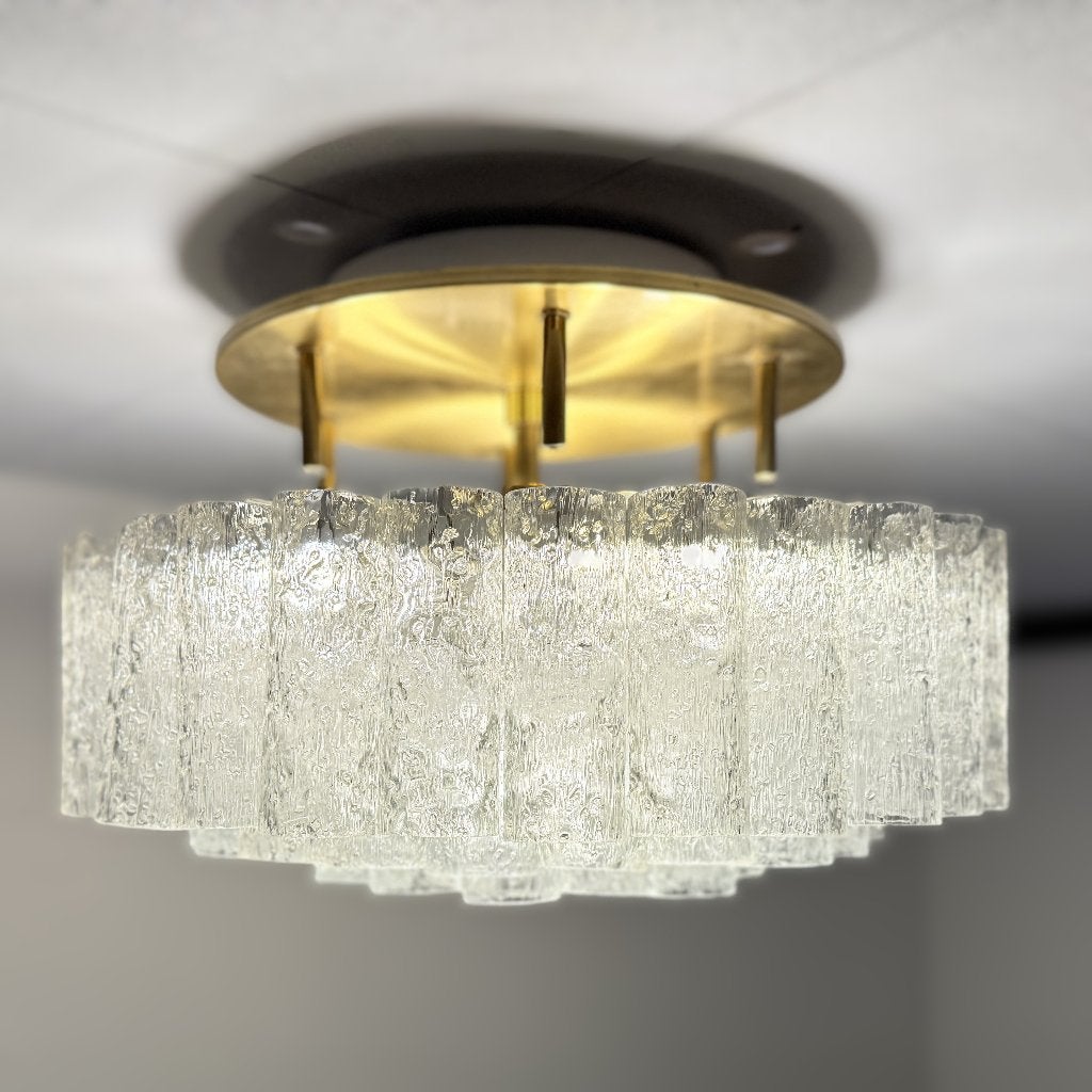 Doria Leuchten 4-laags muranoglas plafond kroonluchter, D, Gebruikt, E14 (klein), Doria leuchten