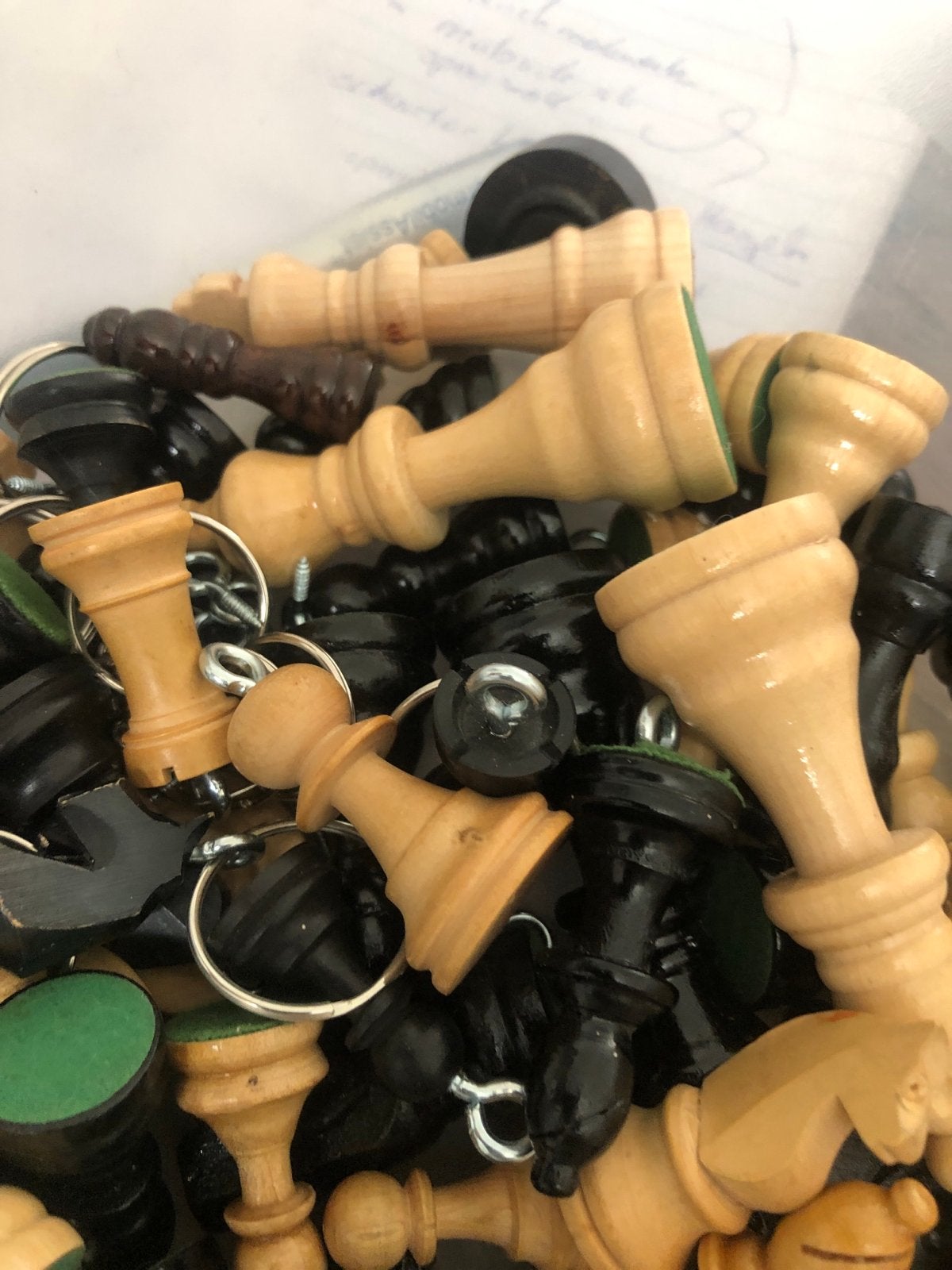 Schaakstukken voor knutselprojecten (sleutelhangers), Ophalen, Gebruikt