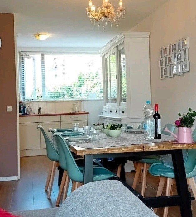 6 eetkamerstoelen, Huis en Inrichting, Stoelen, Ophalen of Verzenden, Zo goed als nieuw, Overige kleuren, Vijf, Zes of meer stoelen