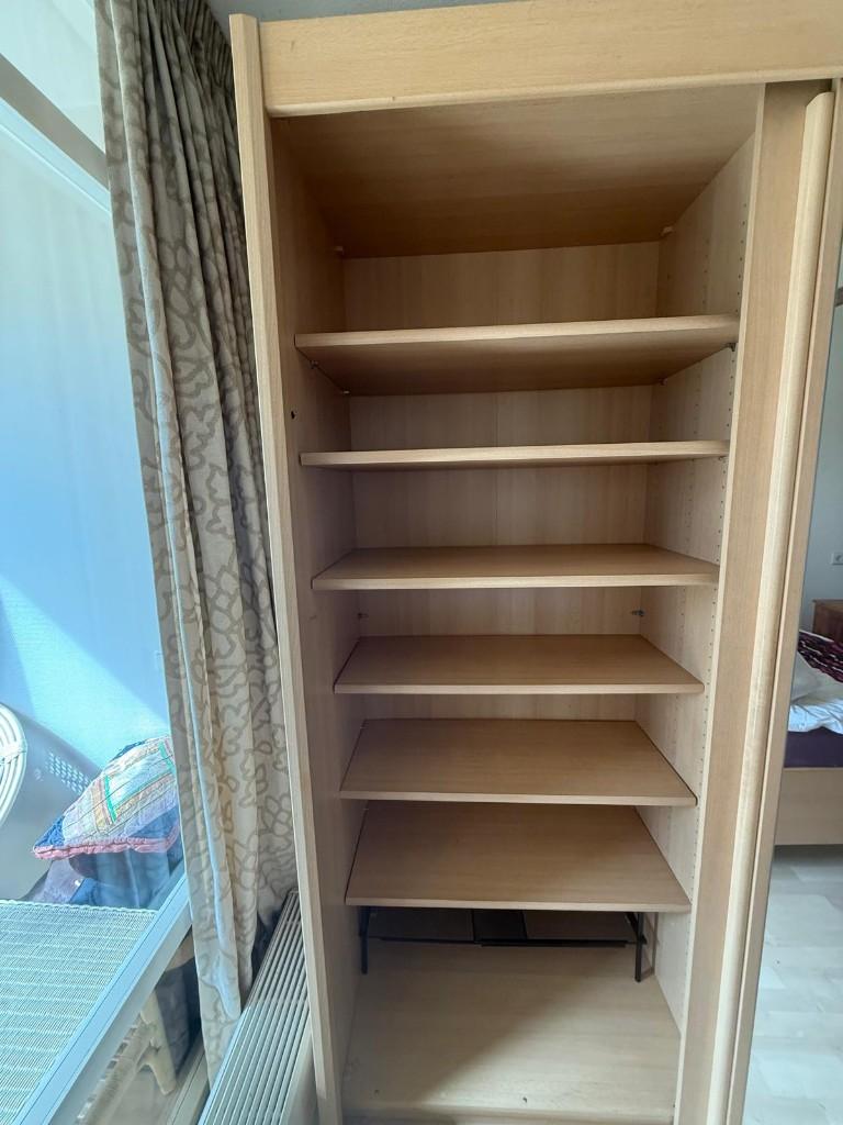 schuifdeuren linnenkast 2 delen - met 2 spiegeldeuren, Huis en Inrichting, Kasten | Kledingkasten, Ophalen, Met deur(en), Gebruikt
